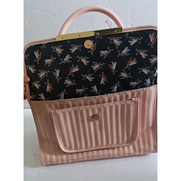 Ted Baker London Handbag Purse Patent Leather Quilted Tote Baby Pink Feminine - Picture 7 of 16